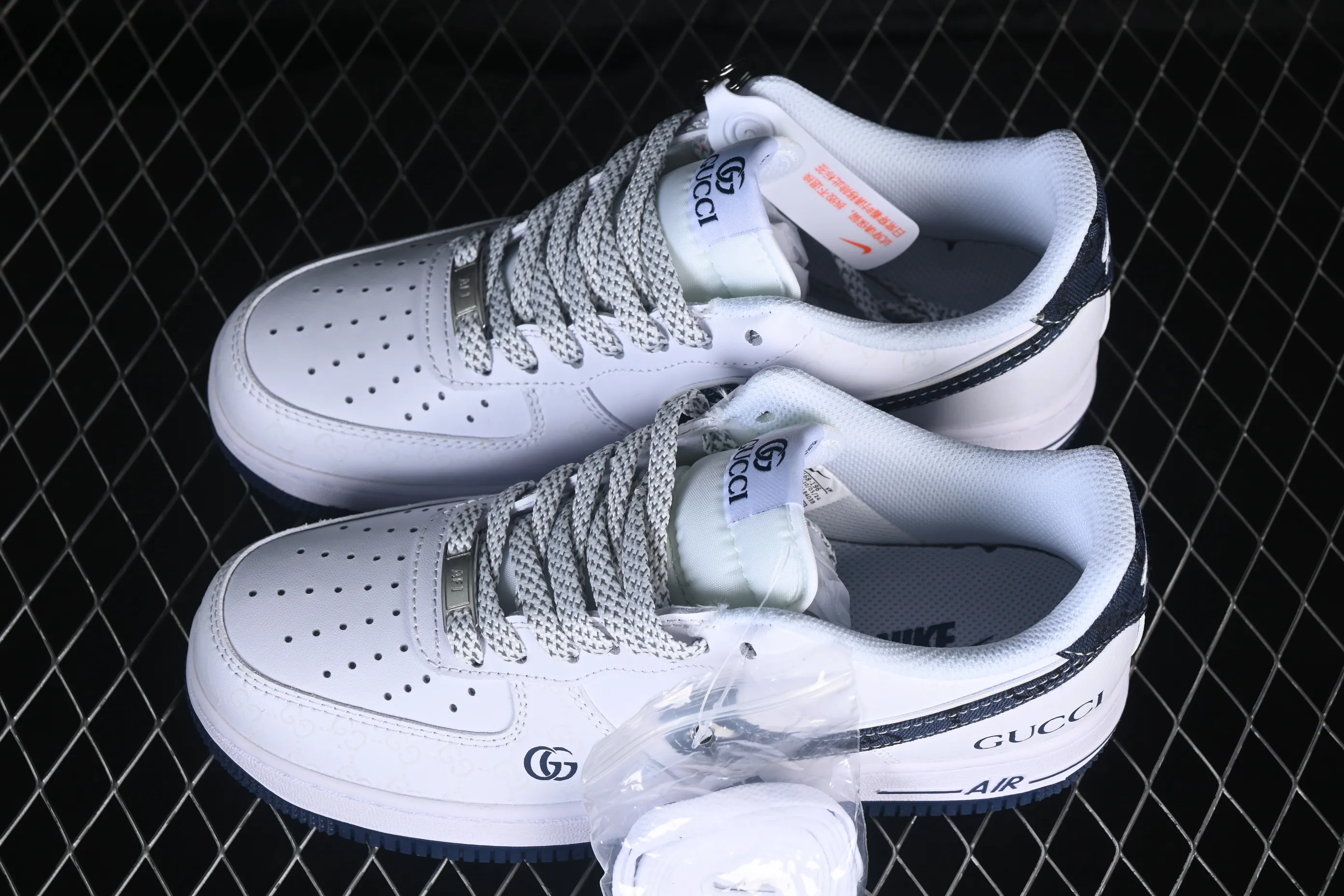 All categories Nk Air Force 1 Air Force series Nk Air Force 1 Low Air Force low-top Nike Air Force 1'07 Low Gucci joint denim blue print Air Force 1 low-top casual sneakers XX3168-196